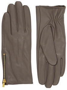 Oasis LEATHER ZIP SIDE GLOVE [span class="variation_color_heading"]- Mid Grey[/span]
