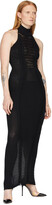 Thumbnail for your product : Balmain Black Transparent Stripe Halter Dress