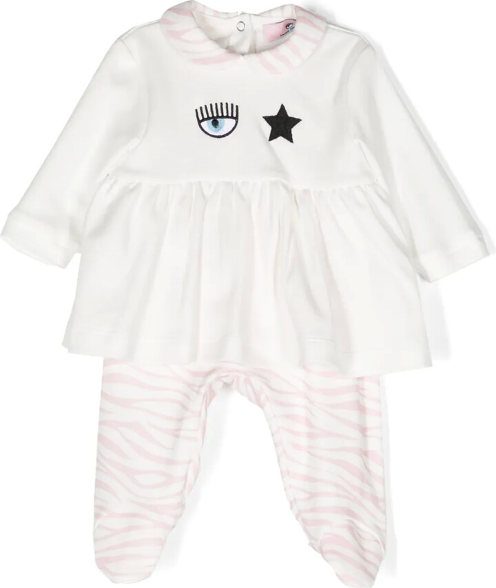 Chiara Ferragni Kids Zebra-Print Cotton Pajama Set