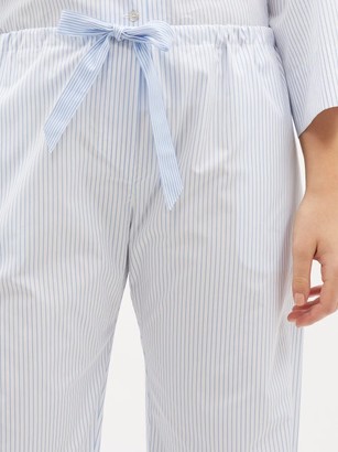 ROSSELL ENGLAND Drawstring-waist Striped Cotton Pyjama Trousers - Blue Stripe