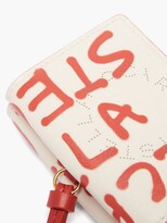 Thumbnail for your product : Stella McCartney X Ed Curtis Graffiti-print Faux-leather Cardholder - Red White