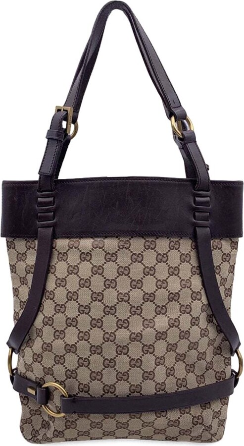 Gucci Beige Cotton Tote Ophidia (Authentic Pre-Loved)
