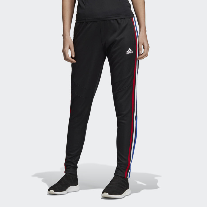 red and black adidas pants