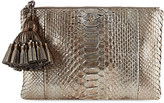 Thumbnail for your product : Anya Hindmarch Anthracite snake print Georgiana clutch