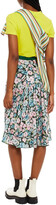 Thumbnail for your product : Marc Jacobs Gathered floral-print silk-satin midi skirt