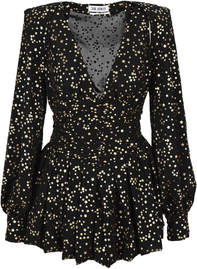 black dress gold stars