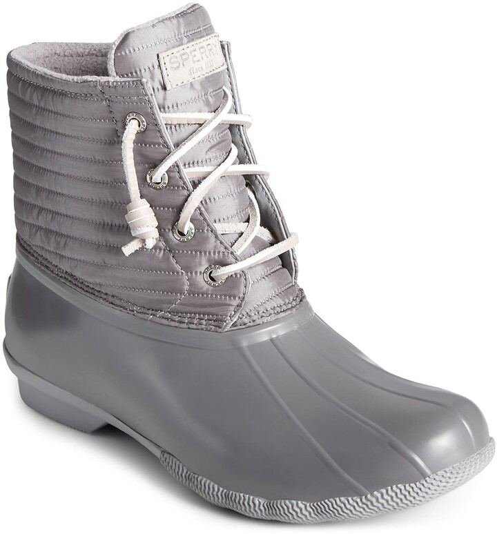 sperry duck boots silver