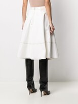 Thumbnail for your product : Alexander McQueen Contrast-Stitch Midi Skirt