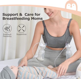 Momcozy Hands Free Pumping Bra, Adjustable Breast-Pumps Holding and Nursing  Bra, Suitable for Breastfeeding-Pumps by Lansinoh, Philips Avent, Spectra,  Evenflo and More (Gray, Small) - ShopStyle Pumps
