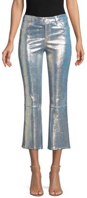 J Brand Selena Mid-Rise Cropped Boot Cut Pants