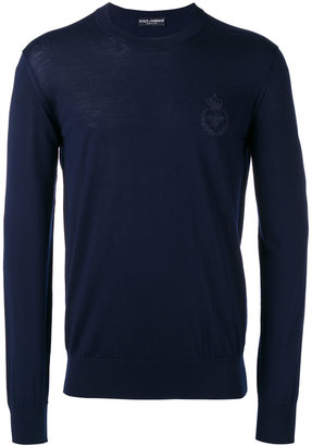 Dolce & Gabbana bee & crown embroidered jumper