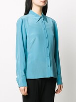 Thumbnail for your product : Diane von Furstenberg Long Sleeve Button Down Silk Shirt