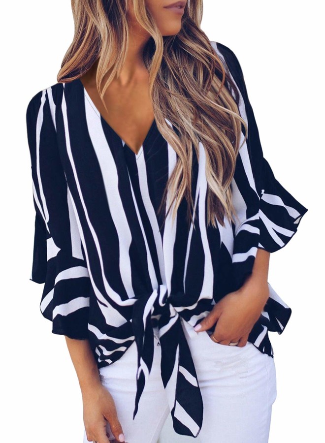 black and white dressy blouses