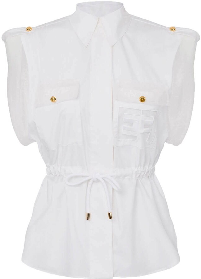 Sleeveless Collar Button Up | Shop the world's largest collection 