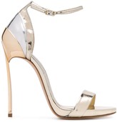 Thumbnail for your product : Casadei 125mm Metallic Panel Sandals