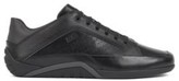 Thumbnail for your product : HUGO BOSS Low-profile trainers in nappa and embossed leather