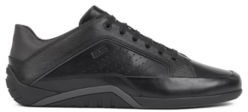 HUGO BOSS Low-profile trainers in nappa and embossed leather