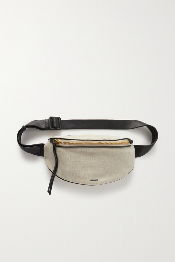 Jil Sander Moon Small Leather-trimmed Cotton-canvas Belt Bag - Neutrals -  ShopStyle