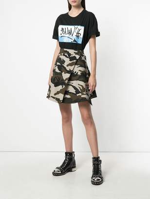 House of Holland camouflage wrap skirt