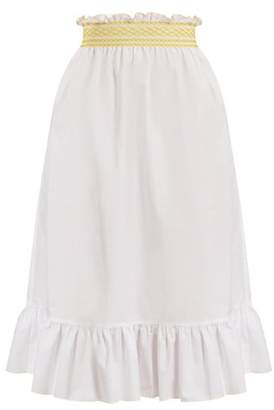 Lisa Marie Fernandez Smocked cotton skirt