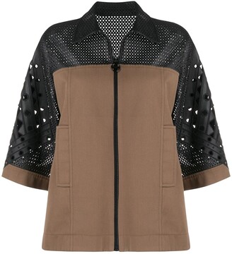 Emilio Pucci Laser Cut Detail Oversized Jacket