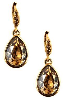 Givenchy Goldtone Teardrop-Shaped Crystal Drop Earrings