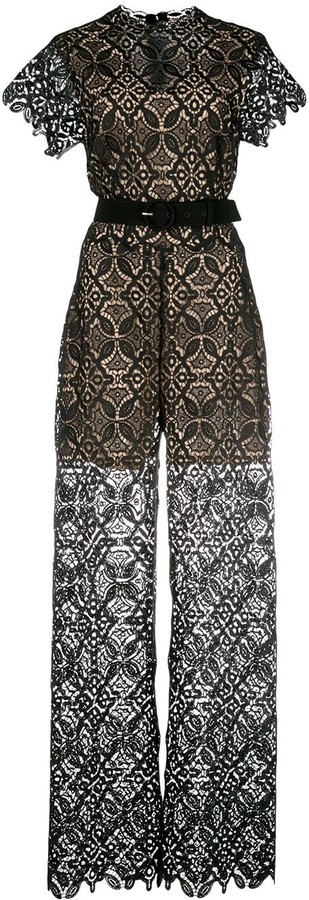 Jonathan Simkhai Emma scalloped lace jumpsuit - ShopStyle