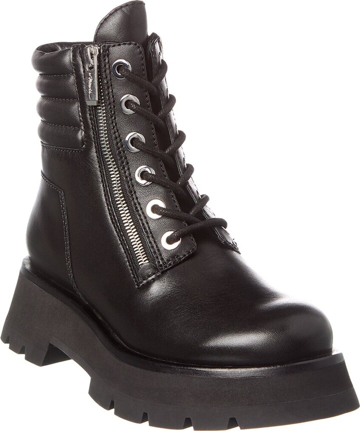 3.1 Phillip Lim Kate Lug Sole Double Zip Leather Boot