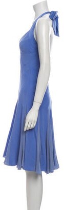 Zac Posen Silk Knee-Length Dress w/ Tags Blue