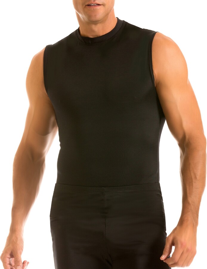 Instaslim Men's Activewear Hi-Neck Sleeveless Crewneck T-shirt