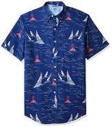 Thumbnail for your product : Izod Men's Big and Tall Saltwater Dockside Chambray Plaid Short Sleeve Shirt
