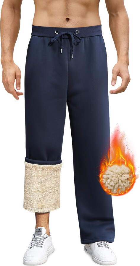 4-Pack Men's Ultra-Soft Cozy Winter Warm Casual Fleece-Lined Sweatpants  Jogger