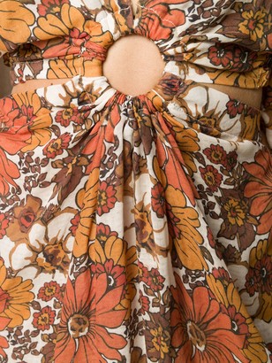 Dodo Bar Or Cut-Out Floral-Print Mini Dress