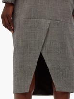 Thumbnail for your product : Altuzarra Bolan Prince Of Wales-checked Wool-blend Skirt - Black White