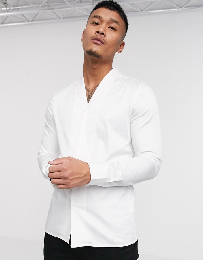 Shawl collar shirt Clearance