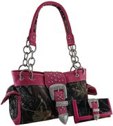 Thumbnail for your product : Things2Die4 Camouflage Rhinestone Western Buckle Purse/Wallet Set Trim