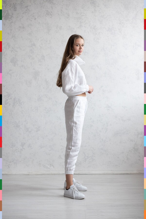 Etsy 100% Italian Linen Activewear Set - Women's Two-Piece Sport Suit