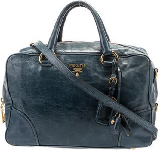 Prada Bauletto Bag Saffiano Leather Medium at 1stDibs