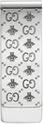 Gucci Embossed GG-and-Bee Money Clip