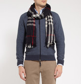 Thumbnail for your product : Burberry Shoes & Accessories Check Merino Wool and Cashmere Lightweight Scarf