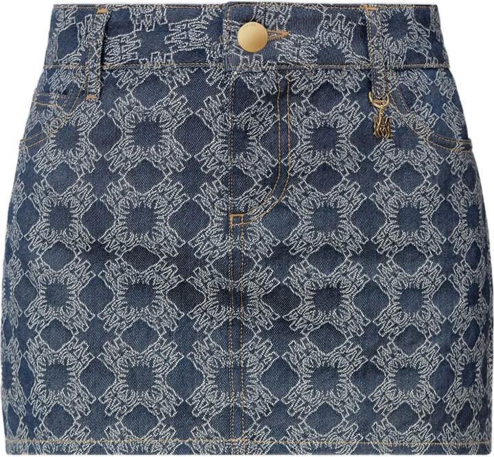 Amiri Quad Denim Mini Skirt
