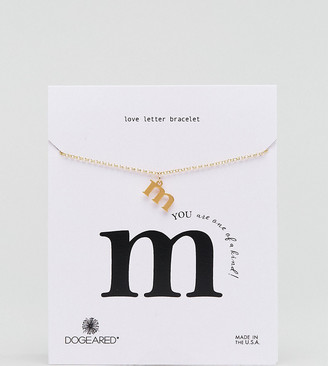 Dogeared Gold Plated 'm' Love Letter Bracelet