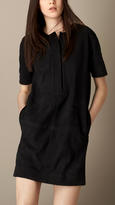 Thumbnail for your product : Burberry Zip-Front Suede Dress