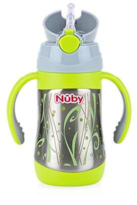 Nuby ID10279 Thermo Stainless Steel Drinking Straw Cup 10oz/280ml
