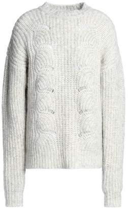 Dagmar House Of Open Knit-trimmed Cotton, Alpaca And Wool-blend Sweater