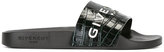 Thumbnail for your product : Givenchy logo print slides - women - Leather/rubber - 37