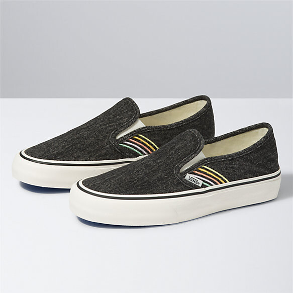 rainbow vans slip on womens