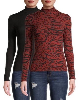 no boundaries mock neck tee