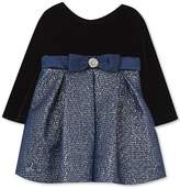 Thumbnail for your product : Rare Editions Baby Girls Velvet & Brocade Dress