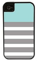 Thumbnail for your product : CellPowerCases CellPowerCasesTM Gray Stripes & Baby Blue - Protective 2 Layer iPhone 4 Black Case - Fits iPhone 4 & iPhone 4S